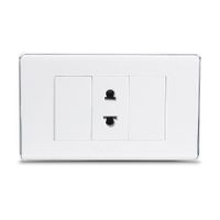 Tomacorriente Simple Blanco Deco