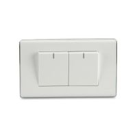 Conmutador Doble Blanco Deco