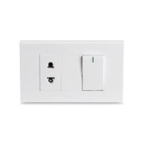 Interruptor + Tomacorriente Blanco Classic