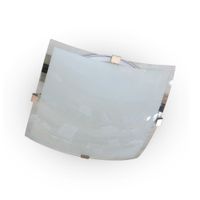 Plafón Cuadrado Blanco Brilloso E27 30 cm