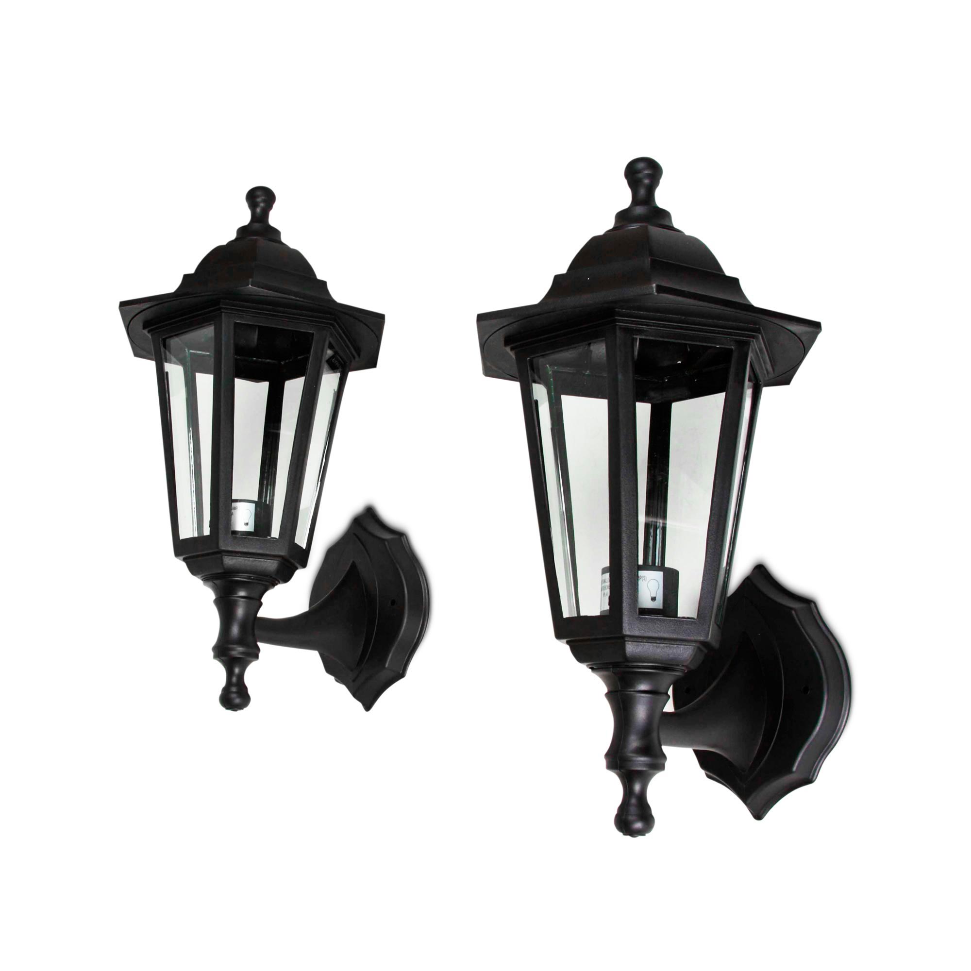 Farol Florencia 60W E27 Negro 2 unidades