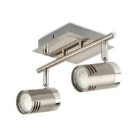 Barra LED Daniela GU10 Cromo Satinado 3W 2 Luces