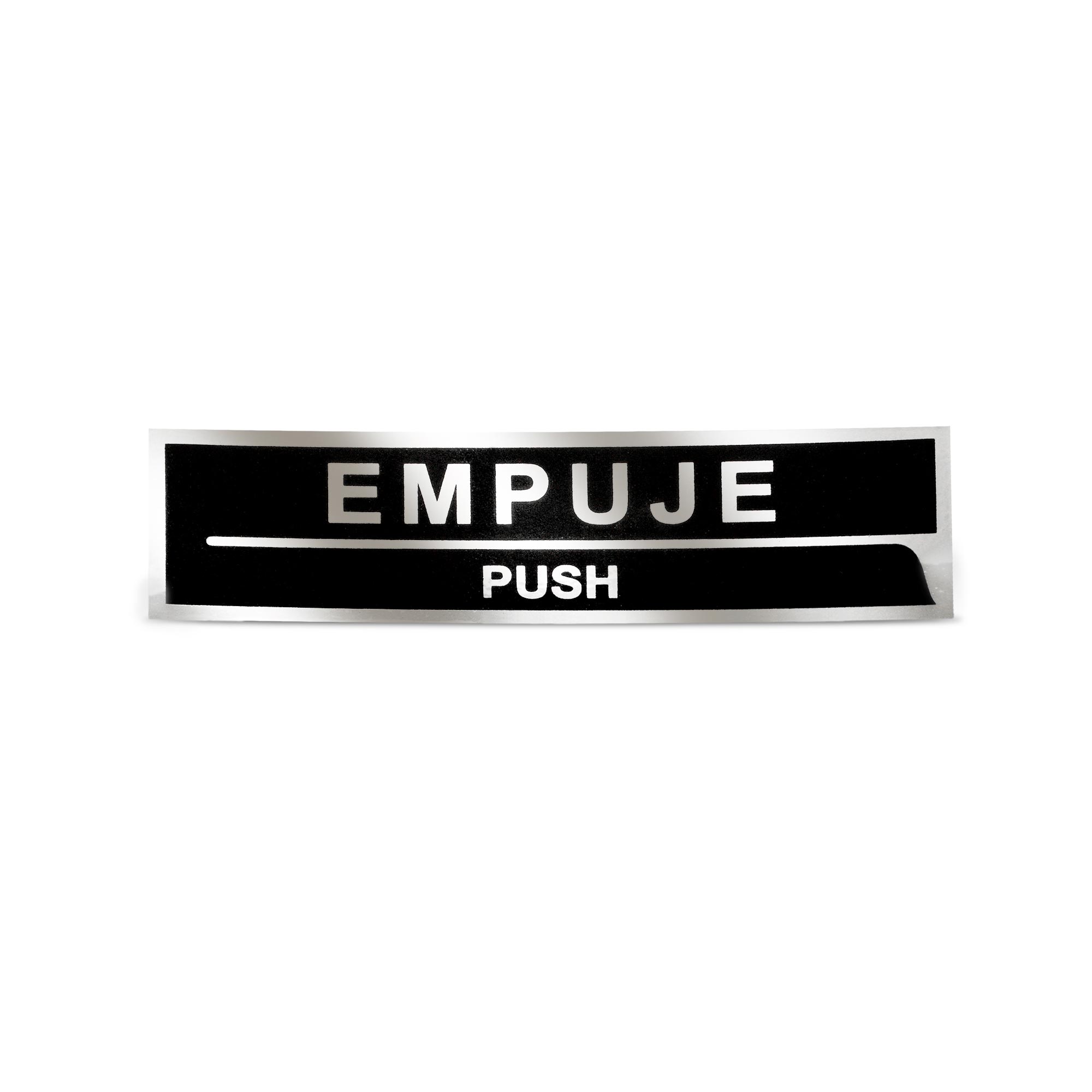 Señal Empuje 18x5cm