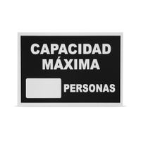 Señal Capacidad Máxima 22x15cm Trabajo