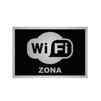 Señal Zona Wifi 22x15cm Obra