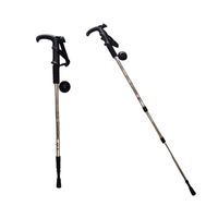 BASTÓN TREKKING ANTISHOCK MANGO T O L C/ ROSETA VIAJE MONTAÑAS PLATEADO