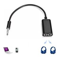 Cable Audio Divisor A Dos Audífonos 3.5mm Celulares Smartphone