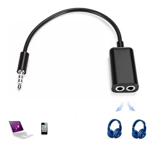 Cable Audio Divisor A Dos Audífonos 3.5mm Celulares Smartphone