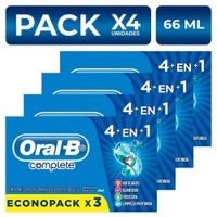 Pasta Dental Oral B Complete 4en1 66ml x3 unidades PackX4