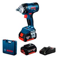 Llave De Impacto Inalámbrico Bosch 18V GDS 18V 400 + 2Baterías x 4.0 ah + Cargador + Maleta