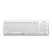 Teclado Genius Slimstar Q200 Usb Multimedia Blanco 31310020411