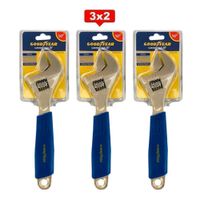 Pack 3x2 Llave Francesa Ajustable Goodyear GY-WS-5002 de 10 pulgadas