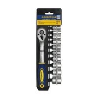 Pack 3x2 Set de Dados Goodyear GY-SK-5002 11pcs 3/8"" pulgadas CRV