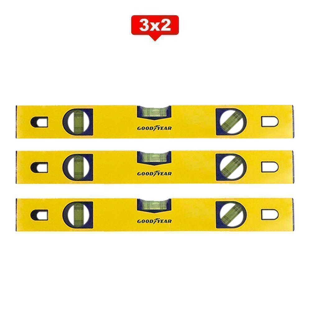 Pack 3x2 Nivel Magnetico Imantado Goodyear GY-LV-5002 400 mm CRV