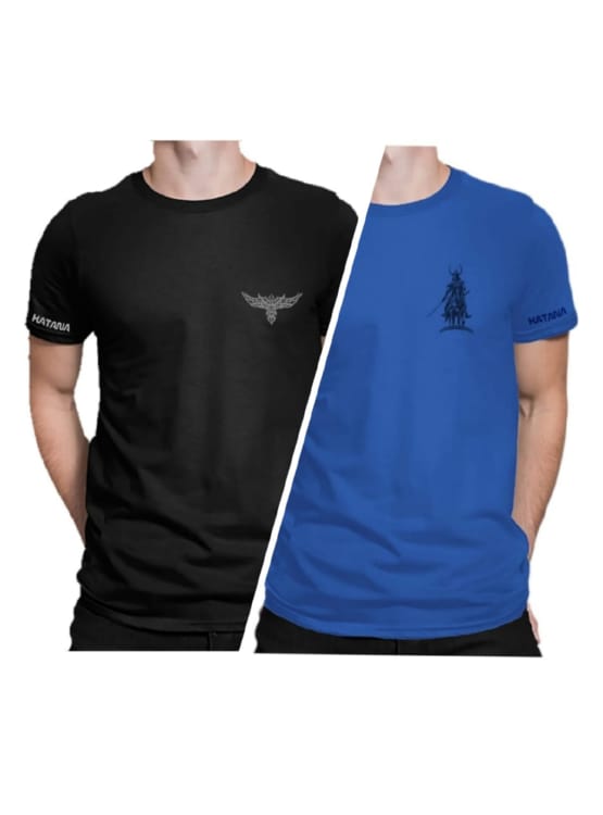 polo katana pack x2 negro y azul