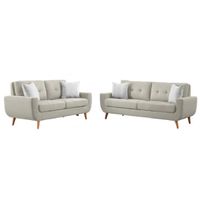Juego de Sala Vintage 3 2 Kayruth Gris