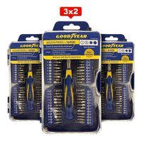 Pack 3x2 Destornillador Puntas Precisión Goodyear GY-SDK-6150 Set 50 Piezas