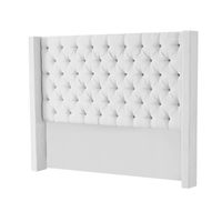 CABECERA MASTER REY MAVISAC DOS PLAZAS COLOR BLANCO - ULTRA CUERO