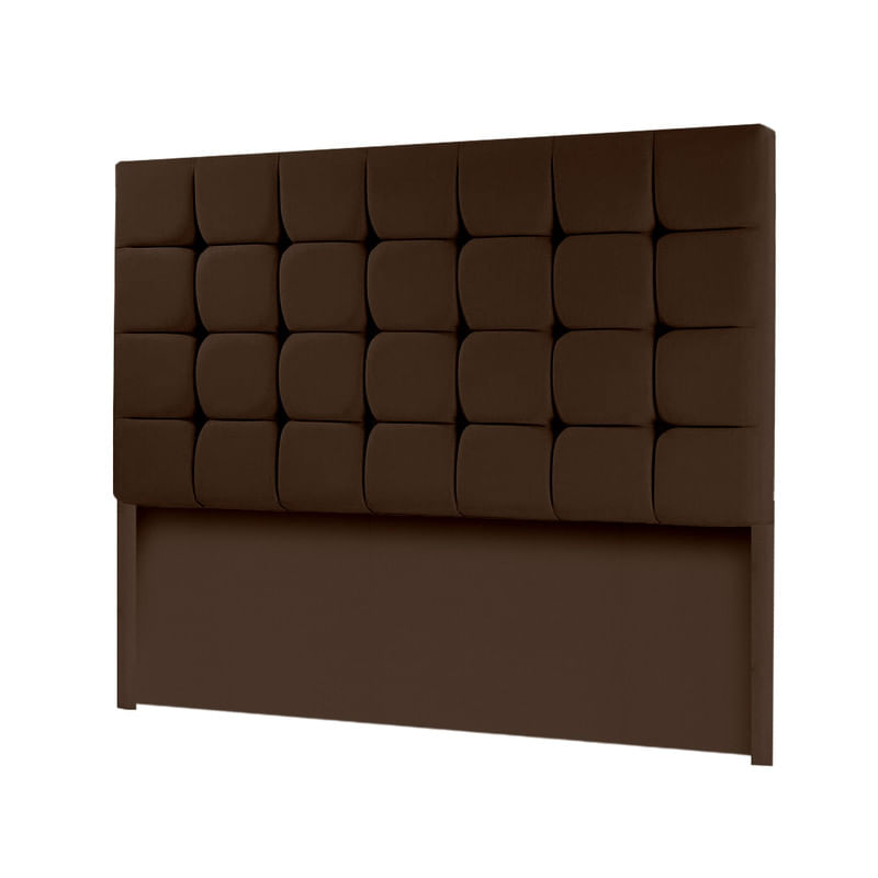 CABECERA CUBES MAVISAC DOS PLAZAS COLOR CHOCOLATE - TELA