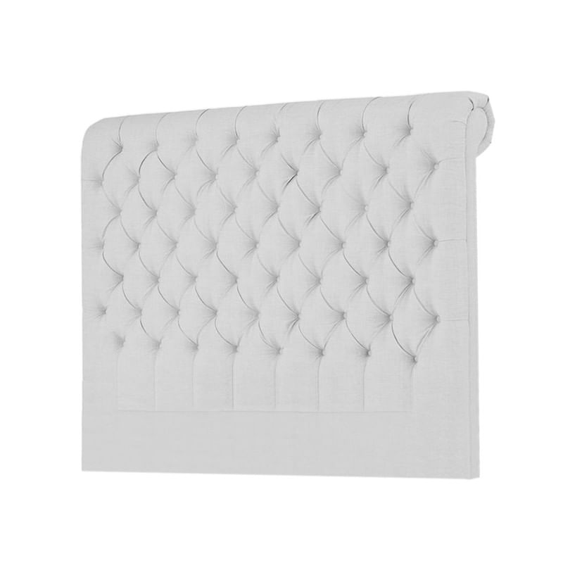 CABECERA LINEN MAVISAC PLAZA Y MEDIA COLOR BLANCO - ULTRA CUERO