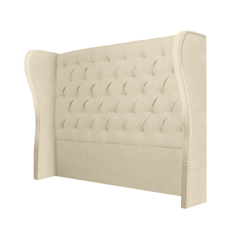 CABECERA SAFIRO MAVISAC PLAZA KING COLOR MARFIL - ULTRA CUERO