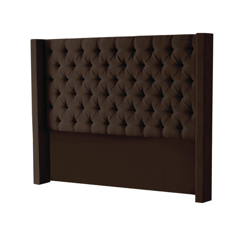 CABECERA MASTER REY MAVISAC PLAZA Y MEDIA COLOR CHOCOLATE - TELA