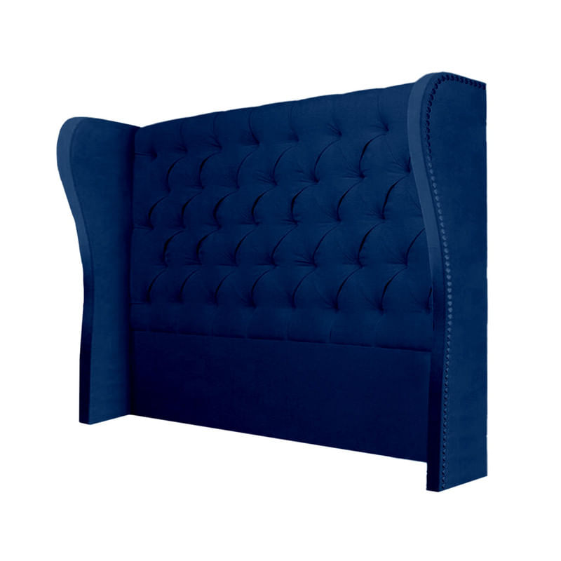 CABECERA SAFIRO MAVISAC PLAZA QUEEN COLOR AZUL NOCHE - TELA