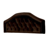 CABECERA REINA MAVISAC PLAZA Y MEDIA COLOR CHOCOLATE - TELA