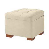 BAUL TERRACOTA MAVISAC PEQUEÑO COLOR MARFIL - TELA