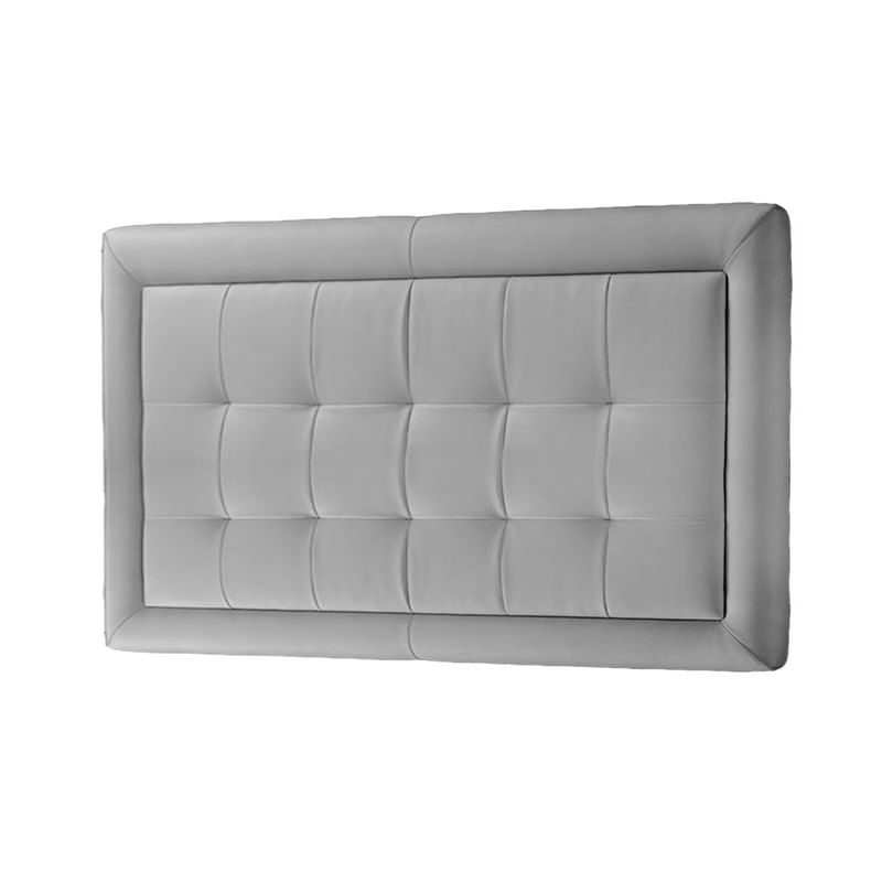 CABECERA SQUARE MAVISAC PLAZA QUEEN COLOR PLATA - TELA