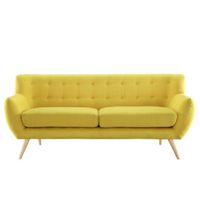 Sofá Vintage Asia 3 Cuerpos Amarillo Alto Hogar
