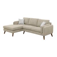 Seccional Antonella Izquierdo Beige Alto Hogar
