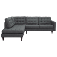 Seccional Kelleher Izquierdo Gris Oscuro Alto Hogar