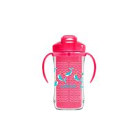 Vaso Con Cañita Y Asas Para Niño Dr Browns 10 Oz / 300 Ml Ballenas Rosado