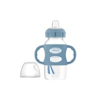Biberón Con Asas Dr Browns Boca Ancha 9Oz/270Ml Azul Claro