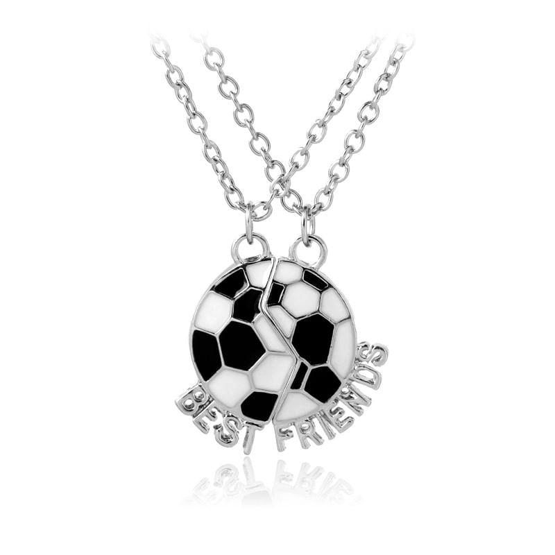 Set x 2 collares mejores amigos pelota de fútbol bff best friends