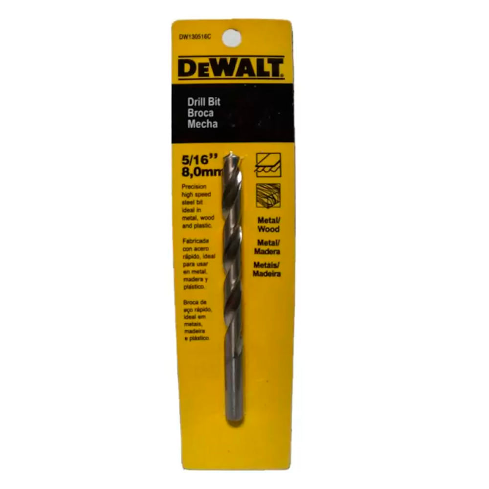 Broca para Metal HSS 5/16"" - 7.9 mm Dewalt DW130516C