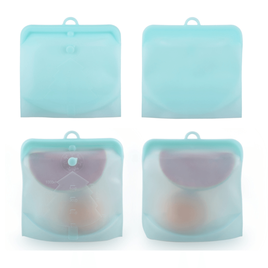 Pack de 2 Bolsa de Silicona para Congelar de 1000ml y 1500ml