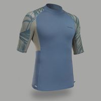 CAMISETA PROTECCION SOLAR MANGA CORTA HOMBRE TOP 500 OLAIAN GRIS TOMENTA