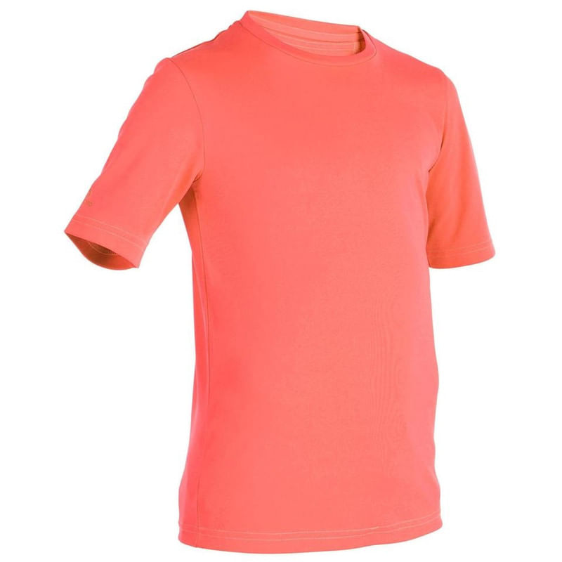 CAMISETA PROTECCIÓN SOLAR NIÑOS OLAIAN ROSA FLUORESCENTE