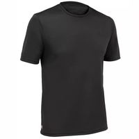 CAMISETA PROTECCIÓN SOLAR SURF HOMBRE OLAIAN MANGA CORTA NEGRO