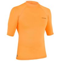 CAMISETA PROTECCIÓN SOLAR SURF HOMBRE OLAIAN 100 ANTI-UV MANGA CORTA MANDARINA