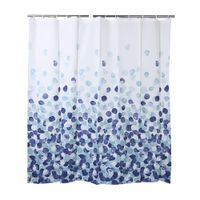 Cortina de Baño con Aros Naranja 180x180cm Bloom