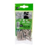 Tornillo + Tarugo 5x30mm x 25 unidades