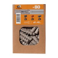 Tarugo 8x40mm x 80 unidades