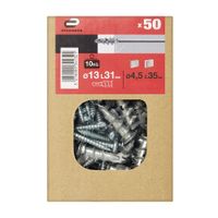 Tornillo + Tarugo 13x31mm x 50 unidades