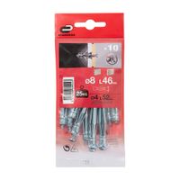 Tornillo + Tarugo 8x46mm x 10 unidades