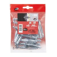 Tornillo + Tarugo 8x46mm x 20 unidades