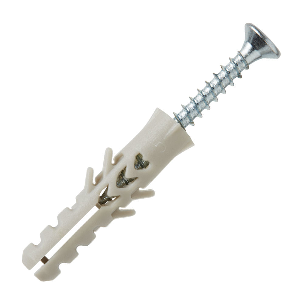 Tornillo + Tarugo 5x25mm x 25 unidades