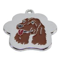 Placa de Identificación para Perros Cocker rainbow